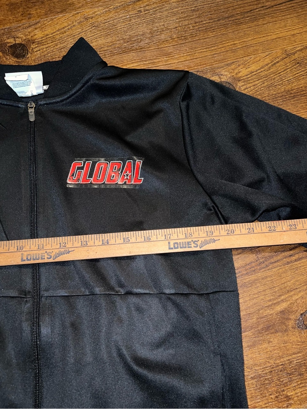 Champion Varsity Track Jacket Cheer Championship Rhinestone Black Bomber  Size M - Picture 10 of 13